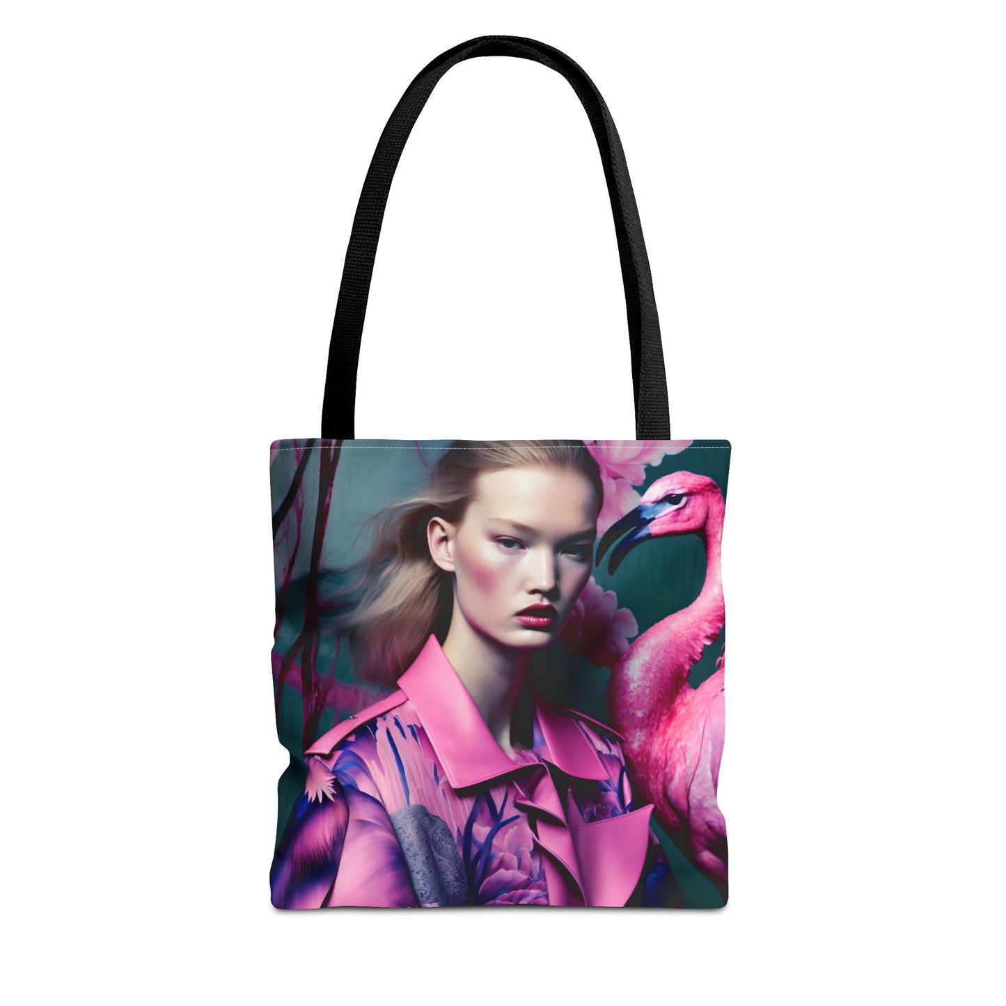 Flamingo Elegance - Custom Tote Bag with Bold Artistic Print