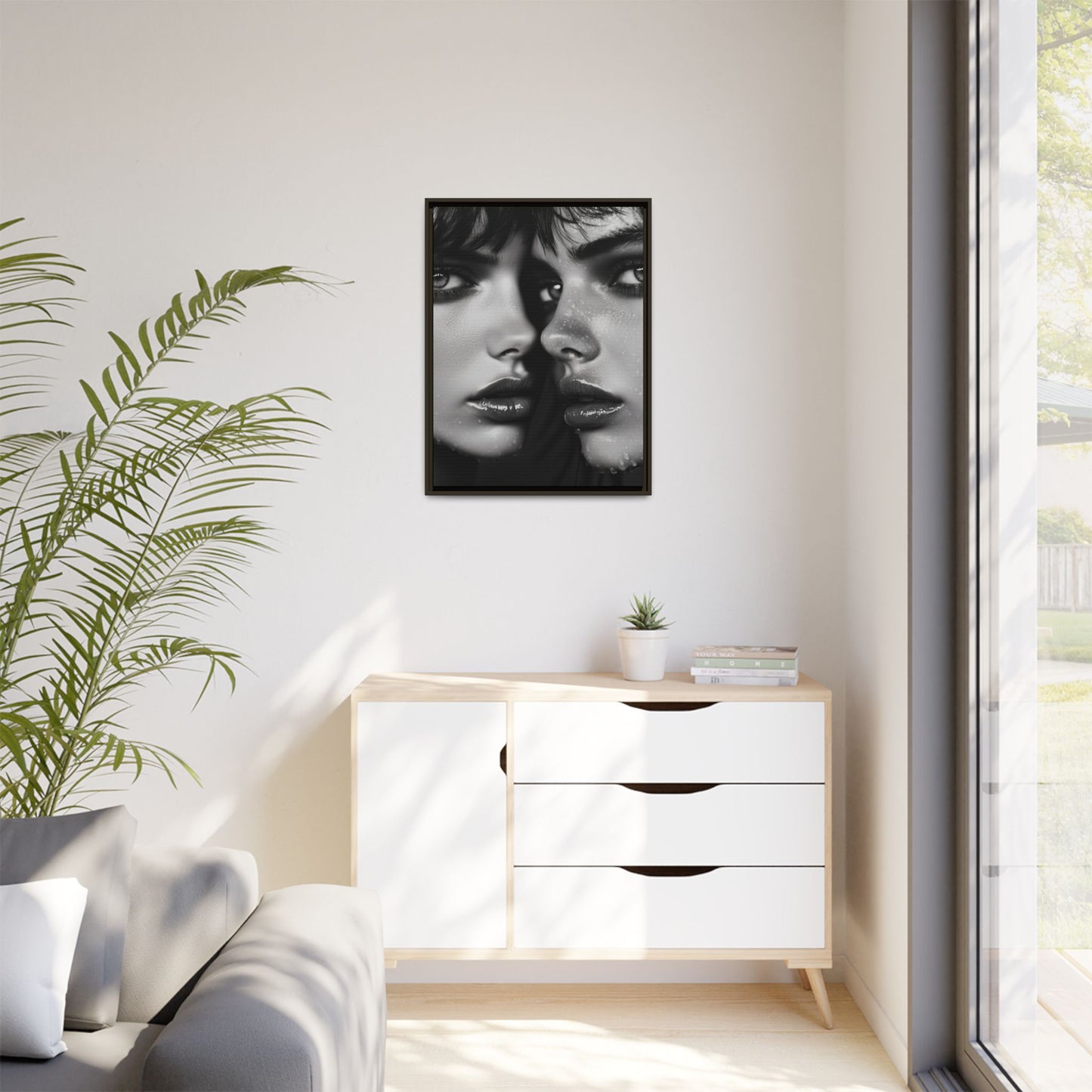 Dual Embrace - Framed Matte Canvas