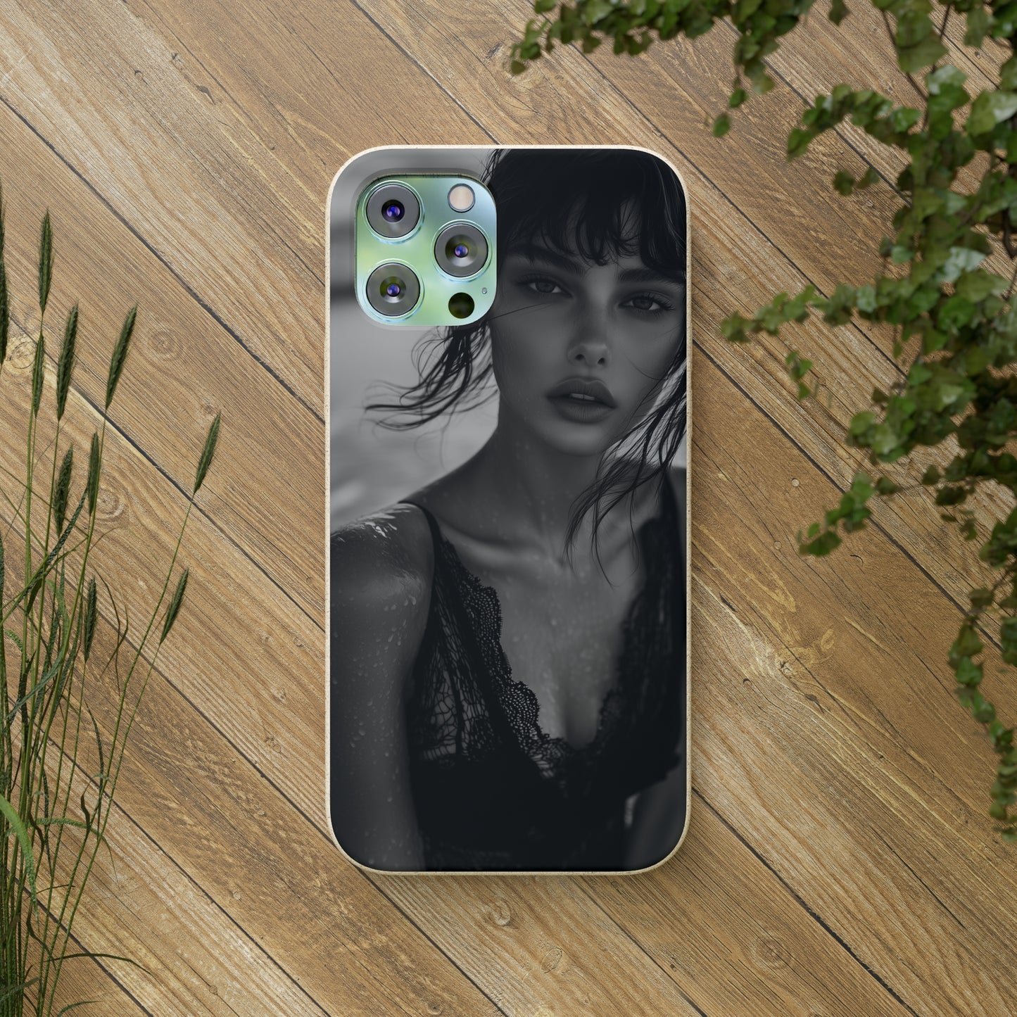 Ethereal Portrait Biodegradable Phone Case - Eco-Friendly Elegance