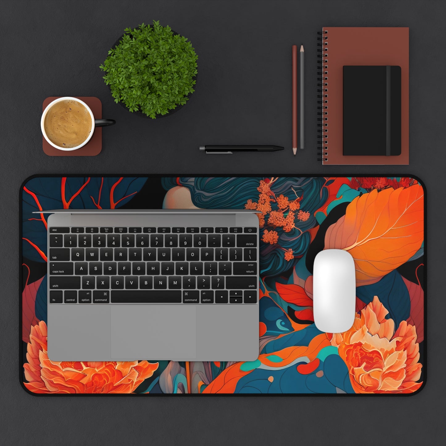 Floral Reverie Gaming Desk Mat – Elevate Your Workspace