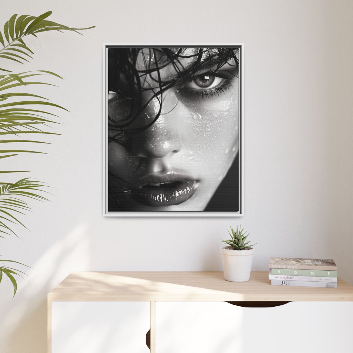 Fierce Gaze - Framed Matte Canvas