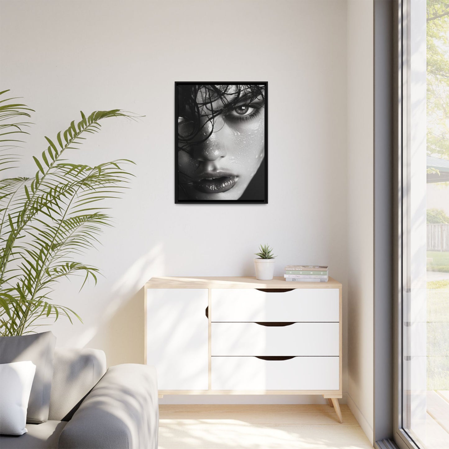 Fierce Gaze - Framed Matte Canvas