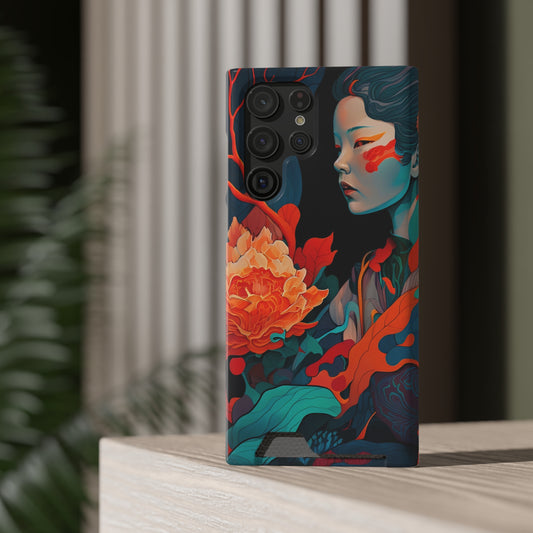 Serenity Shield - Artistic Phone Case with Card Holder