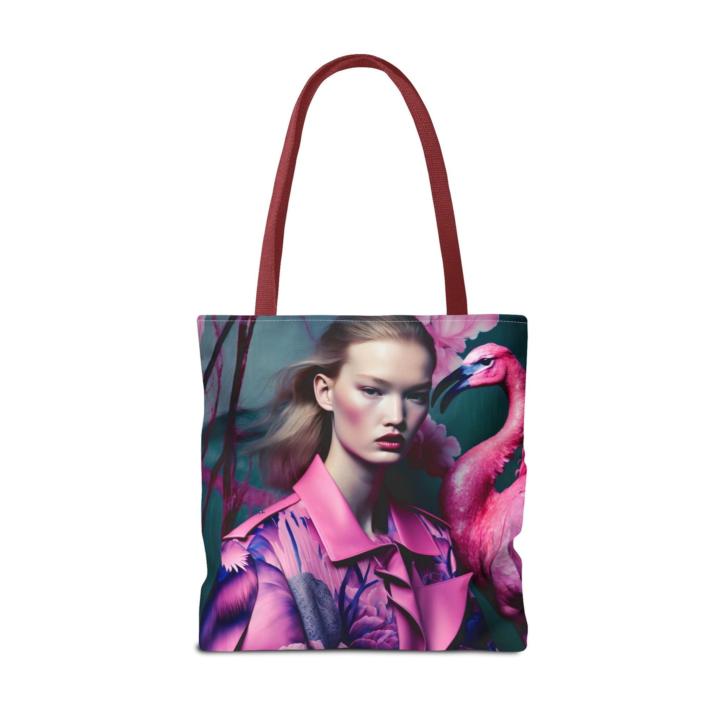 Flamingo Elegance - Custom Tote Bag with Bold Artistic Print