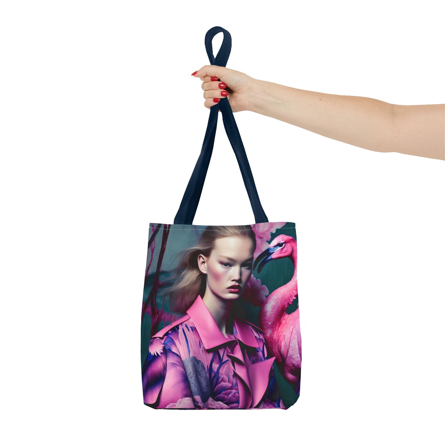 Flamingo Elegance - Custom Tote Bag with Bold Artistic Print