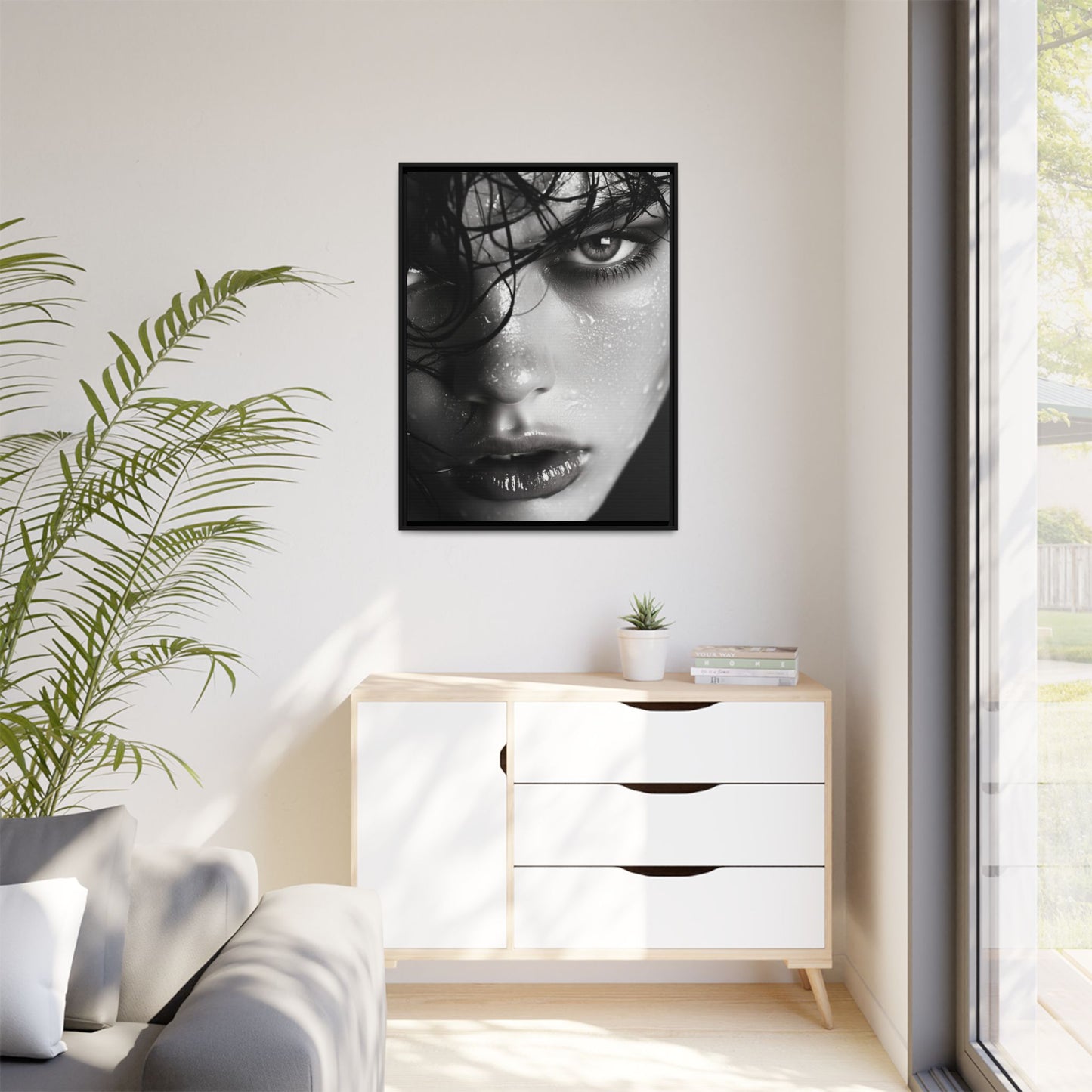 Fierce Gaze - Framed Matte Canvas