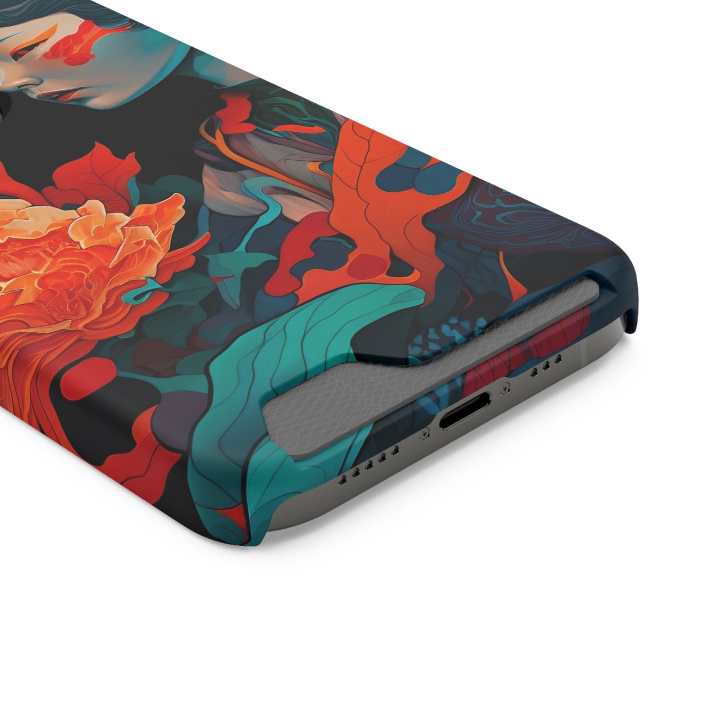 Serenity Shield - Artistic Phone Case with Card Holder